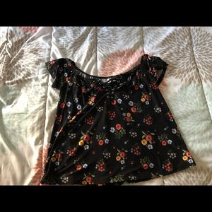 Black Floral Blouse